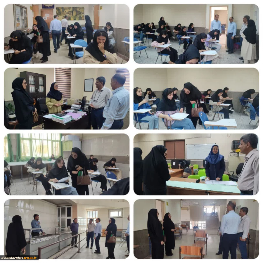 بازدید جناب آقای مصلحی رئیس محترم دانشگاه ملی مهارت استان هرمزگان  و سایر مسئولین به مناسبت روز کارمند و  بازدید نماینده محترم نظارت و ارزیابی از برگزاری امتحانات پایان ترم